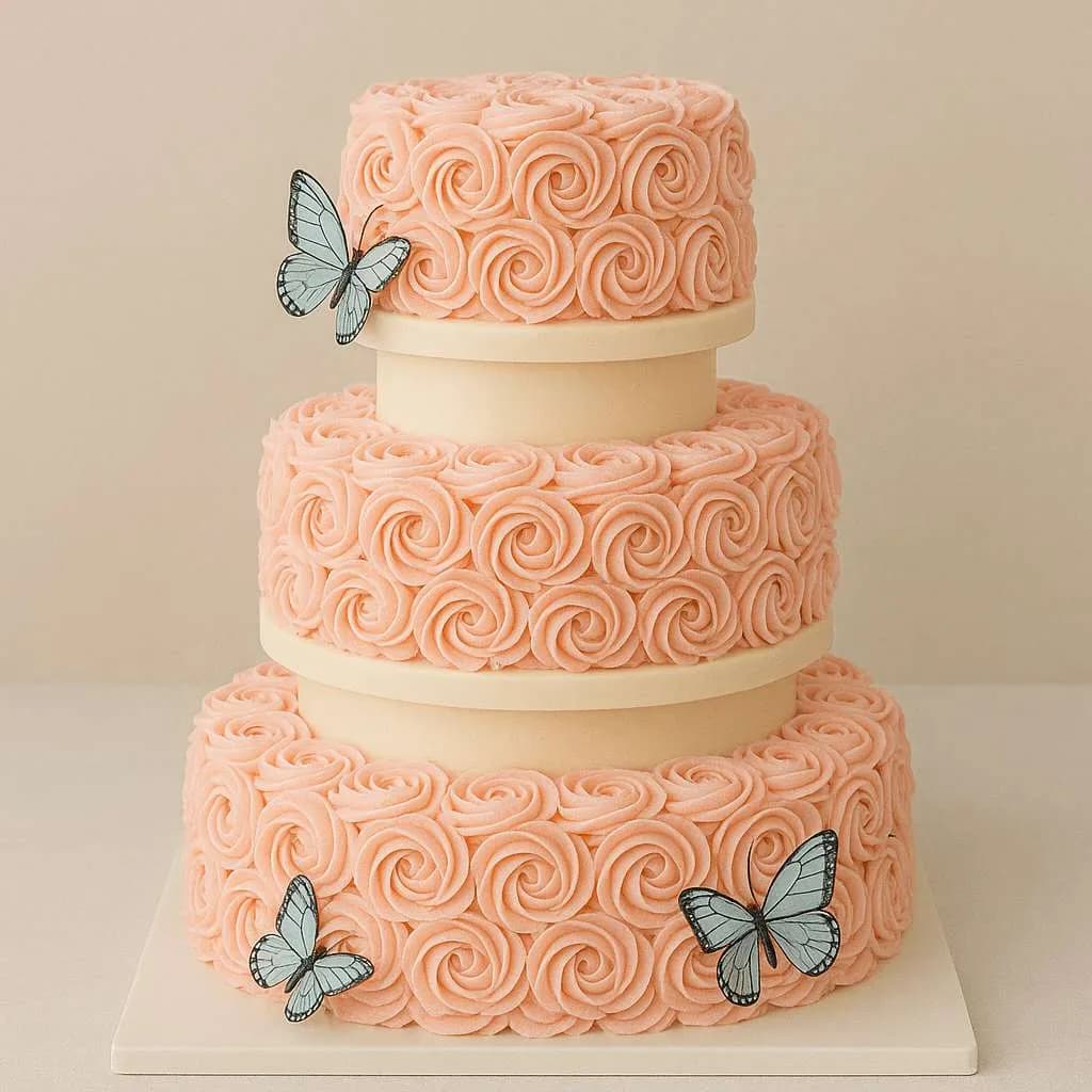 Rosette Butterfly Theme Cake